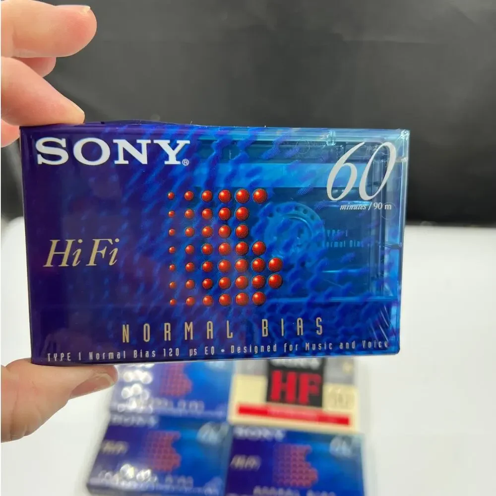 Sony Lot 6‎ Sealed NEW Blank Cassette Tapes HF HiFi Normal Bias 60 Minutes UX